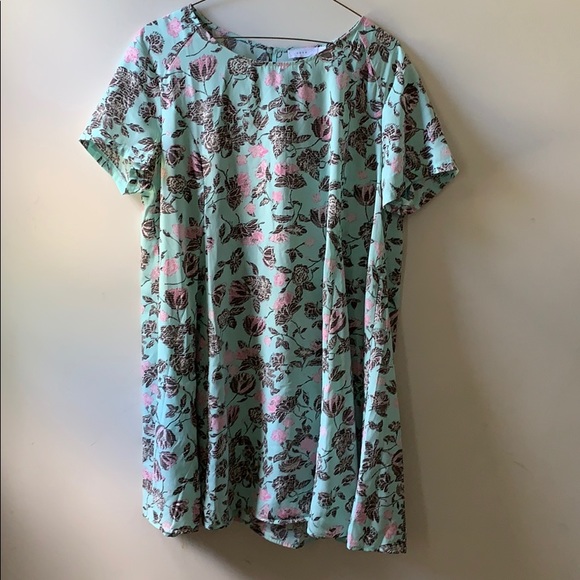 LUSH Floral Mint Swing Dress - Picture 2 of 4